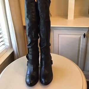 Steve Madden All Leather tall black boots